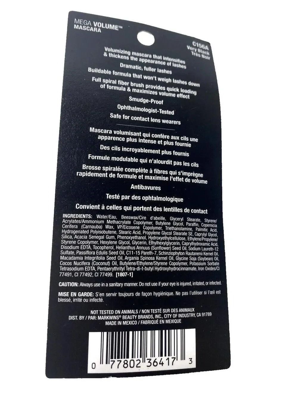Wet n Wild Mega Volume Mascara Very Black - Boosts Volume & Lifts Lashes!
